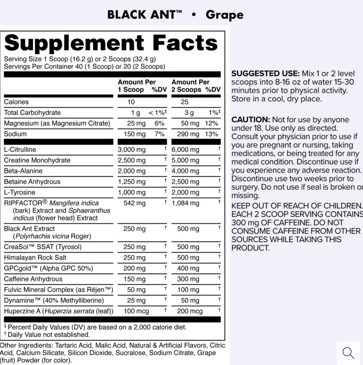 Black Ant Pre-Workout