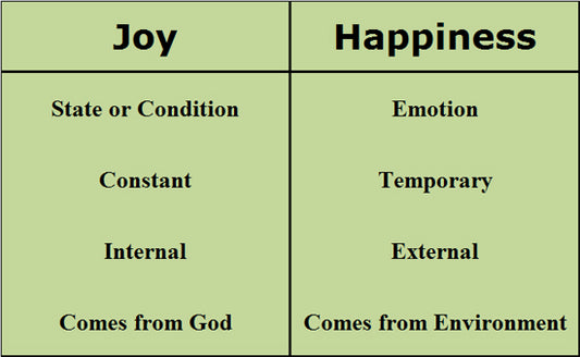 The difference between joy and happiness