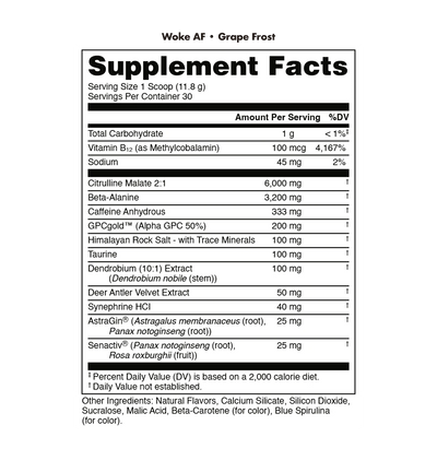 Bucked Up - Woke AF - High Stimulant Pre-Workout