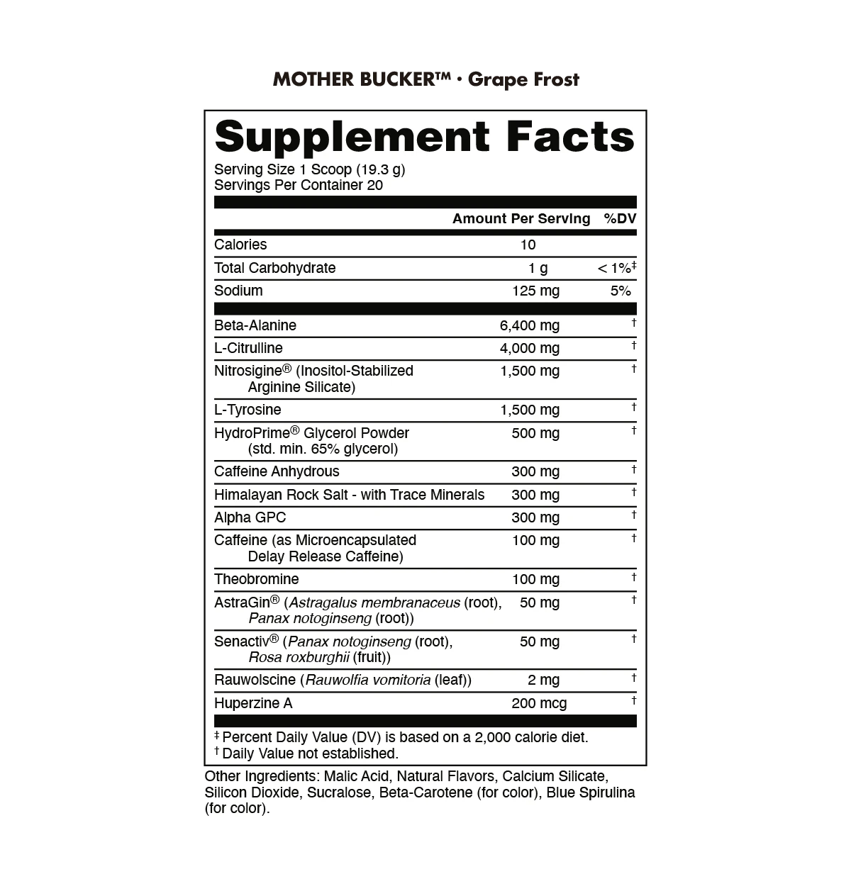 Bucked Up - Mother Bucker Pre-Workout