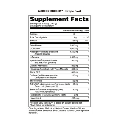 Bucked Up - Mother Bucker Pre-Workout