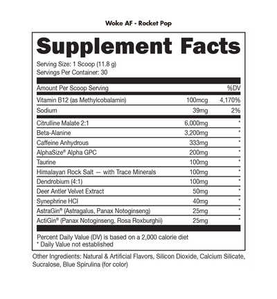 Bucked Up - Woke AF - High Stimulant Pre-Workout