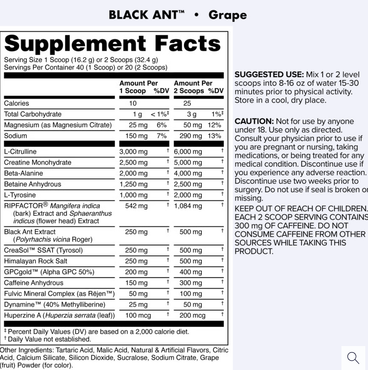 Black Ant Pre-Workout